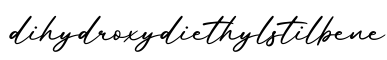 单词dihydroxydiethylstilbene书写