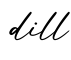 单词dill书写