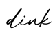 单词dink书写