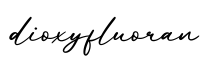 单词dioxyfluoran书写
