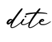 单词dite书写