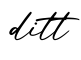 单词ditt书写