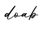 单词doab书写