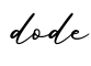 单词dode书写