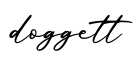 单词doggett书写