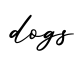 单词dogs书写