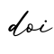 单词doi书写