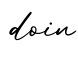 单词doin书写