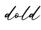 单词dold书写