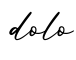 单词dolo书写