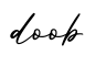 单词doob书写