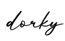 单词dorky书写