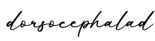单词dorsocephalad书写