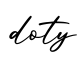 单词doty书写