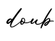 单词doub书写