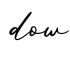 单词dow书写