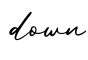 单词down书写