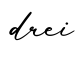 单词drei书写