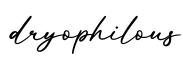 单词dryophilous书写