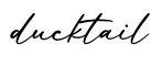 单词ducktail书写