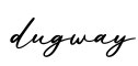 单词dugway书写