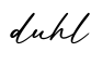 单词duhl书写