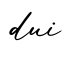 单词dui书写