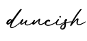 单词duncish书写