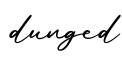 单词dunged书写