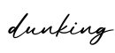 单词dunking书写