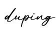 单词duping书写