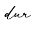 单词dur书写