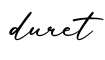 单词duret书写