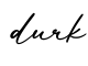 单词durk书写