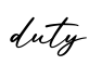 单词duty书写