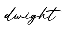 单词dwight书写