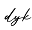 单词dyk书写