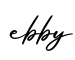 单词ebby书写