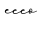 单词ecco书写