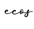 单词ecos书写