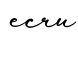 单词ecru书写