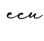 单词ecu书写