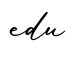 单词edu书写