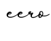 单词eero书写