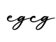 单词egcg书写