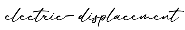 单词electric-displacement书写