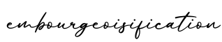 单词embourgeoisification书写