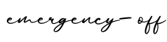 单词emergency-off书写