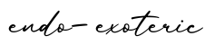 单词endo-exoteric书写