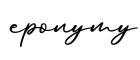 单词eponymy书写